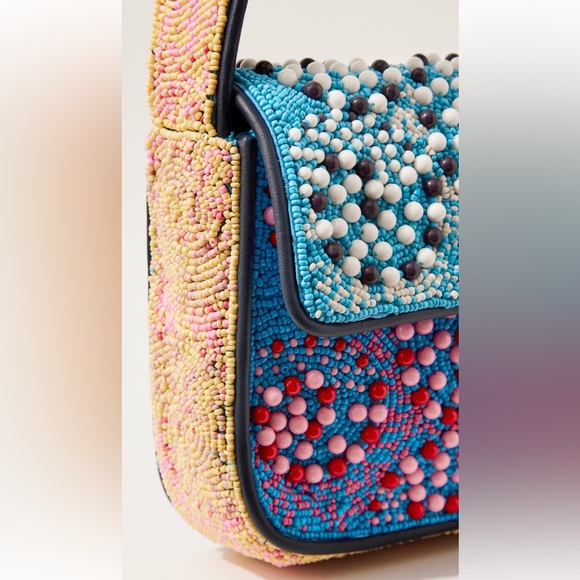 🌺🎉HP🎉🌺 NWOT Staud Tommy Beaded Shoulder Bag Multi Whirlpool 🌟RARE FIND🌟 - Picture 11 of 15